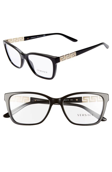 black versace vision glasses|black versace glasses women.